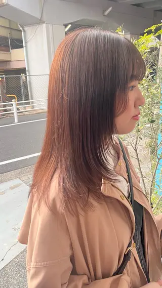 セミロング カラー 透明感カラー/パーマ 🌀アオノのヘアスタイル