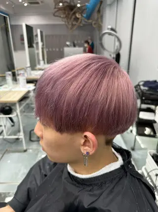 カラー パーマ メンズ 松戸レイヤーカット 塚原悠斗のヘアスタイル