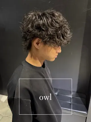 ショート パーマ メンズ専門 美容師✨ アメ村 堀江颯瑛のヘアスタイル