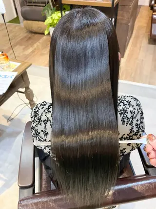 ロング カラー 髪質改善で 憧れの潤艶美髪にのヘアスタイル