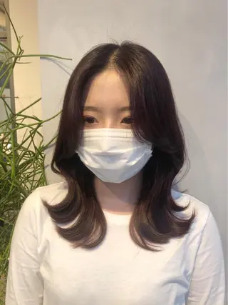 ミディアム ❤︎︎韓国ヘア❤︎︎ 𝑺𝒉𝒊𝒉𝒐のヘアスタイル