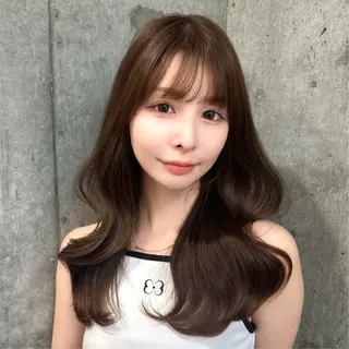 セミロング 新宿/韓国風レイヤー 髪質改善/渋谷直樹のヘアスタイル
