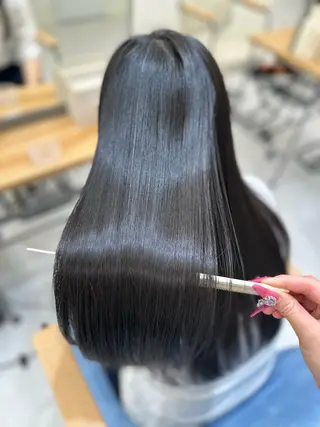 ロング カラー 髪質改善🩵縮毛矯正 代々木/木下のヘアスタイル