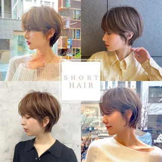 ショート カラー パーマ ワンカールレイヤー 顔周り☺︎shunのヘアスタイル