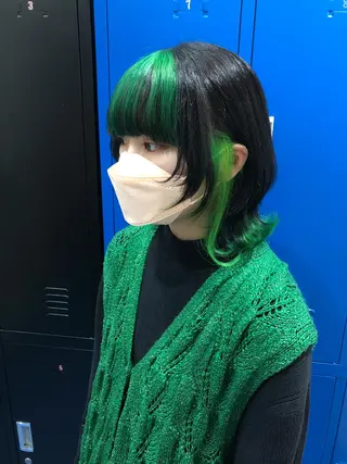カラー white.梅田 デザインカラー🦄のヘアスタイル
