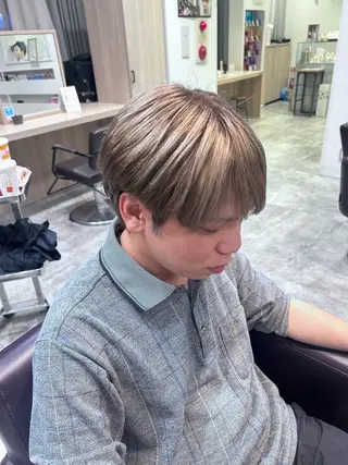 ショート カラー メンズ モデル募集 阿南 仁太のヘアスタイル
