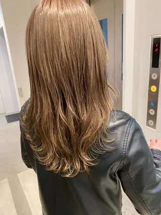 ロング カラー ヘアアレンジ 、 、のヘアスタイル