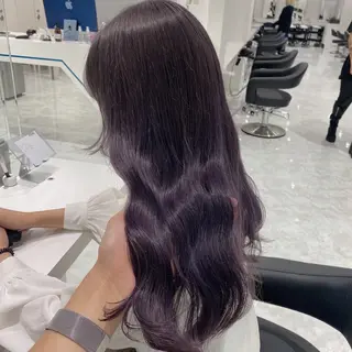 カラー ラベンダー💜 グレージュ🩶のヘアスタイル