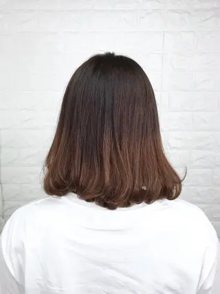 ミディアム カラー 髪質改善縮毛矯正 美容師✂️山崎竜二のヘアスタイル