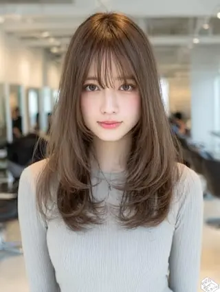 ミディアム 絶対可愛い🍎透明感 カラーあります✨蕾祁のヘアスタイル