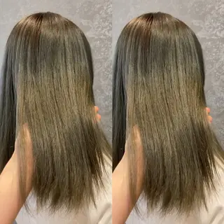セミロング カラー み うのヘアスタイル