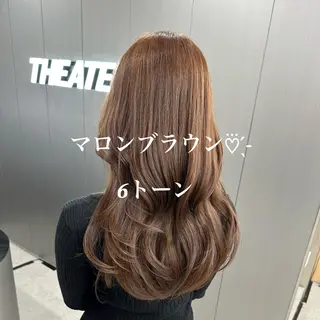 ロング カラー NAMI🤎ブラウン &ミルクティー🤍のヘアスタイル