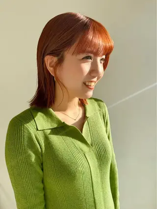 セミロング 榎本 雪来のヘアスタイル