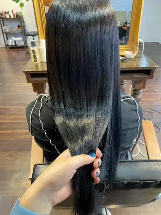 ロング カラー パーマ ヘアアレンジ レイヤーカット×髪質 改善🇰🇷シオリのヘアスタイル