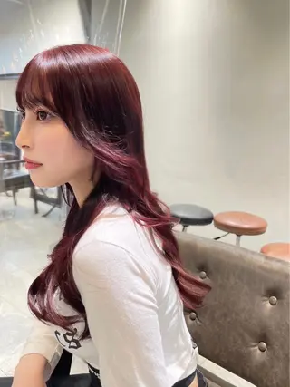 ロング カラー ヘアアレンジ 🎀ハイトーン・艶 カラー HANA🎀のヘアスタイル