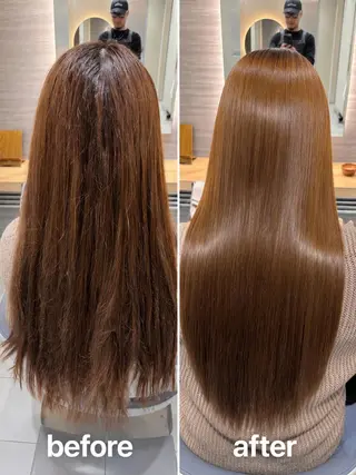 ロング 圧倒的美髪ストレート ツダケイタロウのヘアスタイル