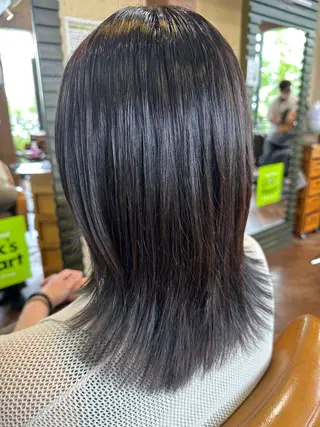 ミディアム カラー 新田 甲のヘアスタイル