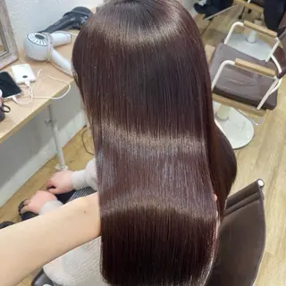 セミロング カラー 艶感/韓国風 🤍moeka🤍のヘアスタイル