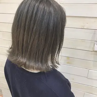 カラー 黒田瀬奈/ボブ まろやかベージュのヘアスタイル