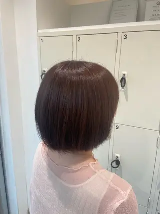 ミディアム カラー 🎀艶カラー/ 縮毛矯正🤍ミイナのヘアスタイル