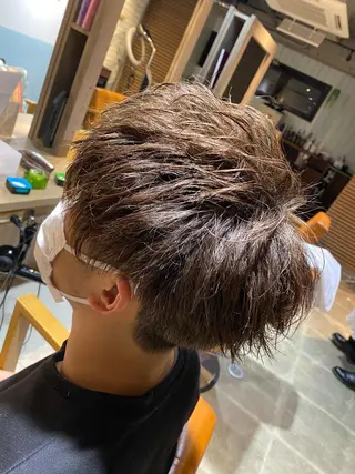 ショート ヘアアレンジ メンズ 🟣メンズパーマ 川端 永遠🟣のヘアスタイル