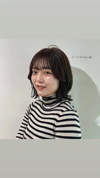 ミディアム カラー モテhair♡.* マツエク/さくら🍨のヘアスタイル