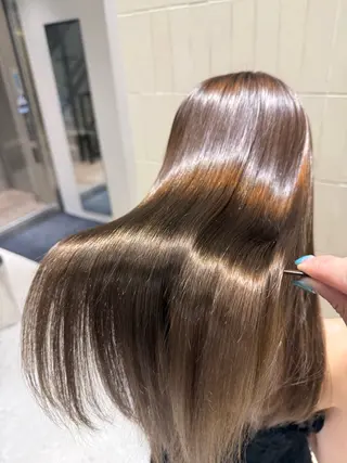ロング パーマ ヘアアレンジ 縮毛矯正/髪質改善/ ブリーチ毛/木元渓太のヘアスタイル
