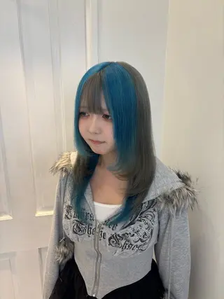セミロング カラー ボブカット sala 推しカラー職人🎀のヘアスタイル