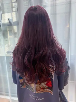 セミロング カラー Luxbe hakataのヘアスタイル
