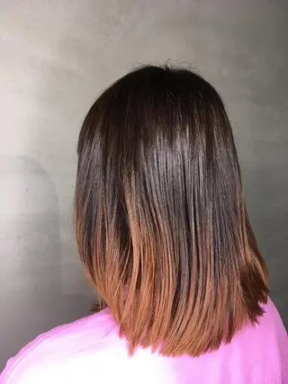 ミディアム カラー くまがい みゆ【edge.】のヘアスタイル