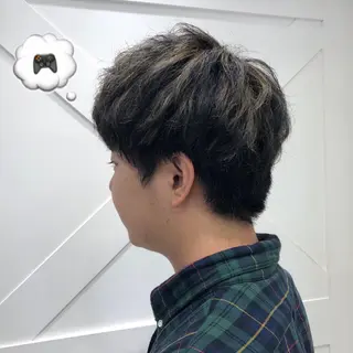 ショート カラー メンズ 🌺ウルフカット職人 新垣渚🐺のヘアスタイル