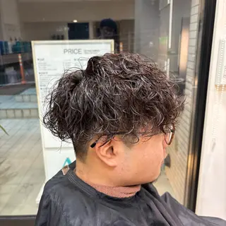ミディアム パーマ メンズ 🐠寒色系×パーマ 櫻井　麿偉🐏のヘアスタイル