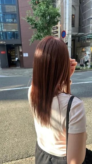 ロング さ りのヘアスタイル