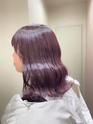 ミディアム MEI💫銀座 エクステ/艶カラーのヘアスタイル