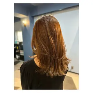 セミロング カラー 中野 誠子のヘアスタイル