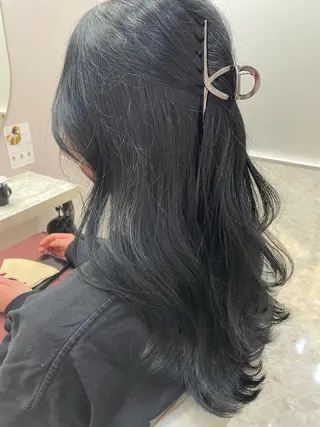 ロング カラー ヘアアレンジ 蔵前🫧韓国風レイヤ ーカット🫧KAHOのヘアスタイル