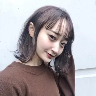 ミディアム カラー ヘアアレンジ KONOMI スタイリストのヘアスタイル