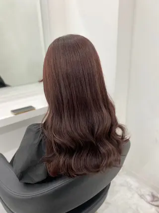 セミロング カラー 💖似合わせカラー レイヤー💖縮毛矯正のヘアスタイル