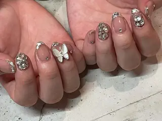 ネイル 韓国/ワンホン/長さ 出しつけ放題🎀のネイルデザイン