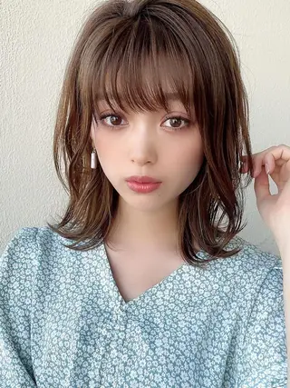 ミディアム 艶感透明感カラー 🫧たけ🫧のヘアスタイル