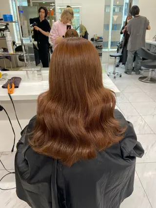 セミロング カラー ヘアアレンジ Over hair_ misakiのヘアスタイル