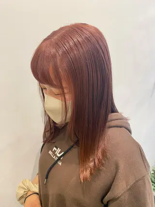 ミディアム カラー やました もえかのヘアスタイル