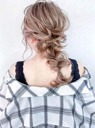 セミロング カラー パーマ Luxbe hakataのヘアスタイル