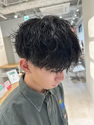 ショート パーマ メンズ 艶髪/髪質改善 塩屋公一朗のヘアスタイル