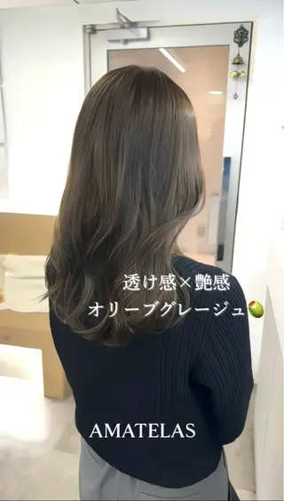 セミロング レイヤー×髪質改善 ×透明感/杉田 圭のヘアスタイル