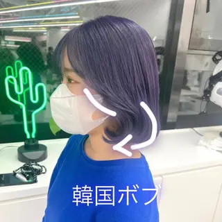 ショート カラー パーマ ヘアアレンジ メンズ キッズ ネイル マツエク・マツパ アイブロウ KANAMI 🌏のヘアスタイル