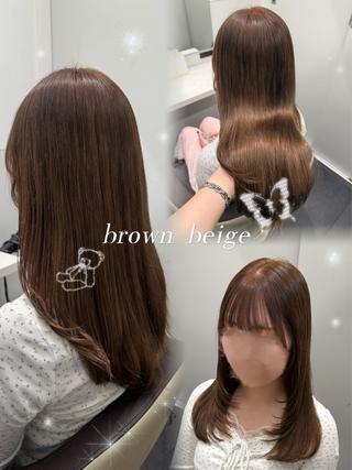 セミロング カラー ヘアアレンジ すずね♡ トータルビューティーのヘアスタイル