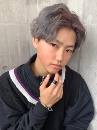 ショート カラー メンズ メンズ縮毛矯正 細谷碧海のヘアスタイル