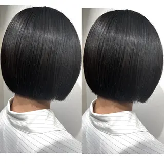 ショート 切っぱなし💇‍♀️ イヤリング🎨龍之介のヘアスタイル