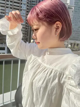 ショート カラー 艶髪/透明感カラー tawadaのヘアスタイル